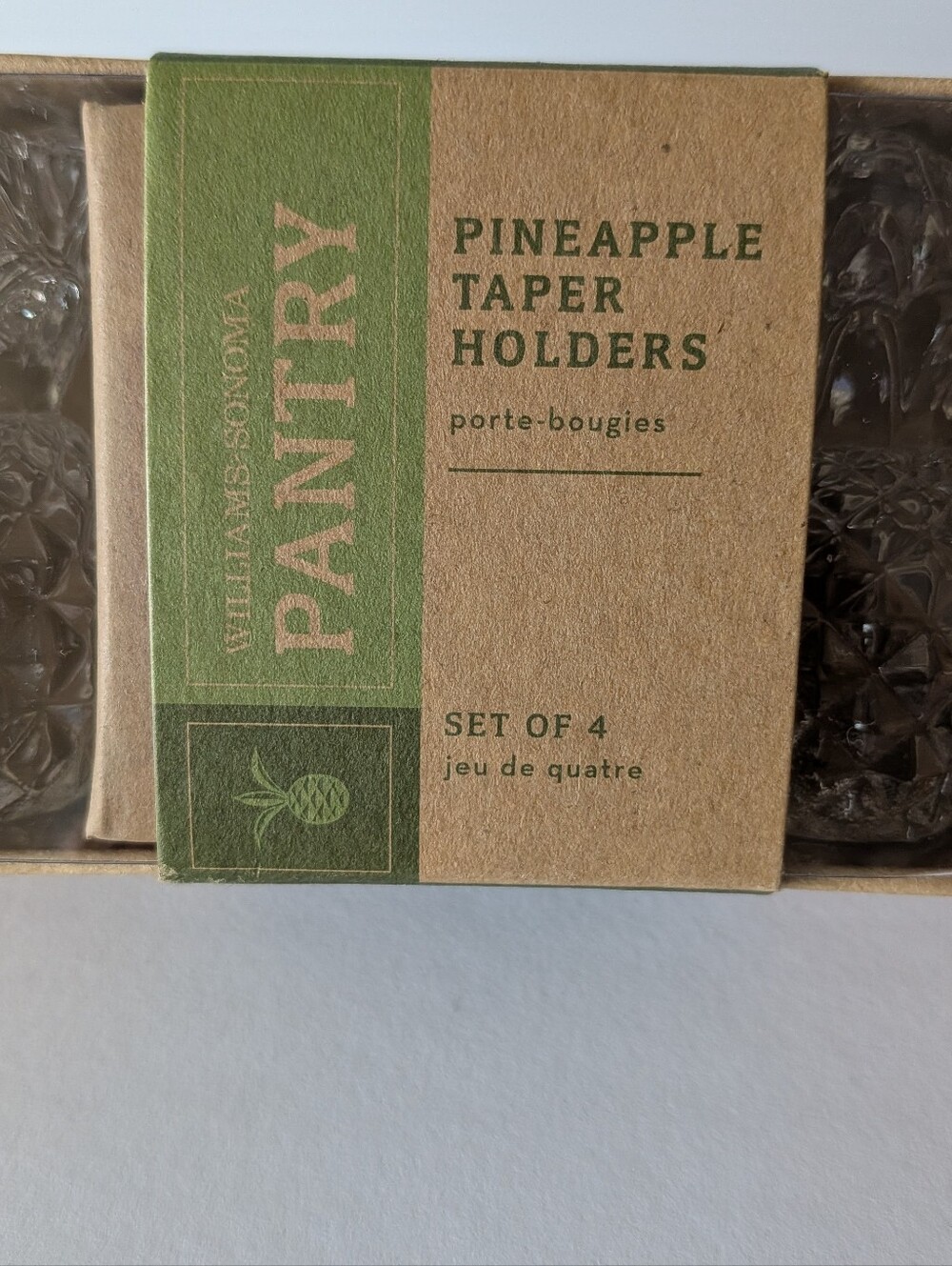 Williams Sonoma Clear Pineapple Taper Candle Holders - Set of 4 - Picture 11 of 13
